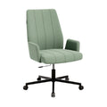 **Cadeira de Escritório Ajustável em Tecido Verde com Base Giratória**