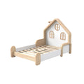 **Cama Infantil de Madeira com Design de Casa**